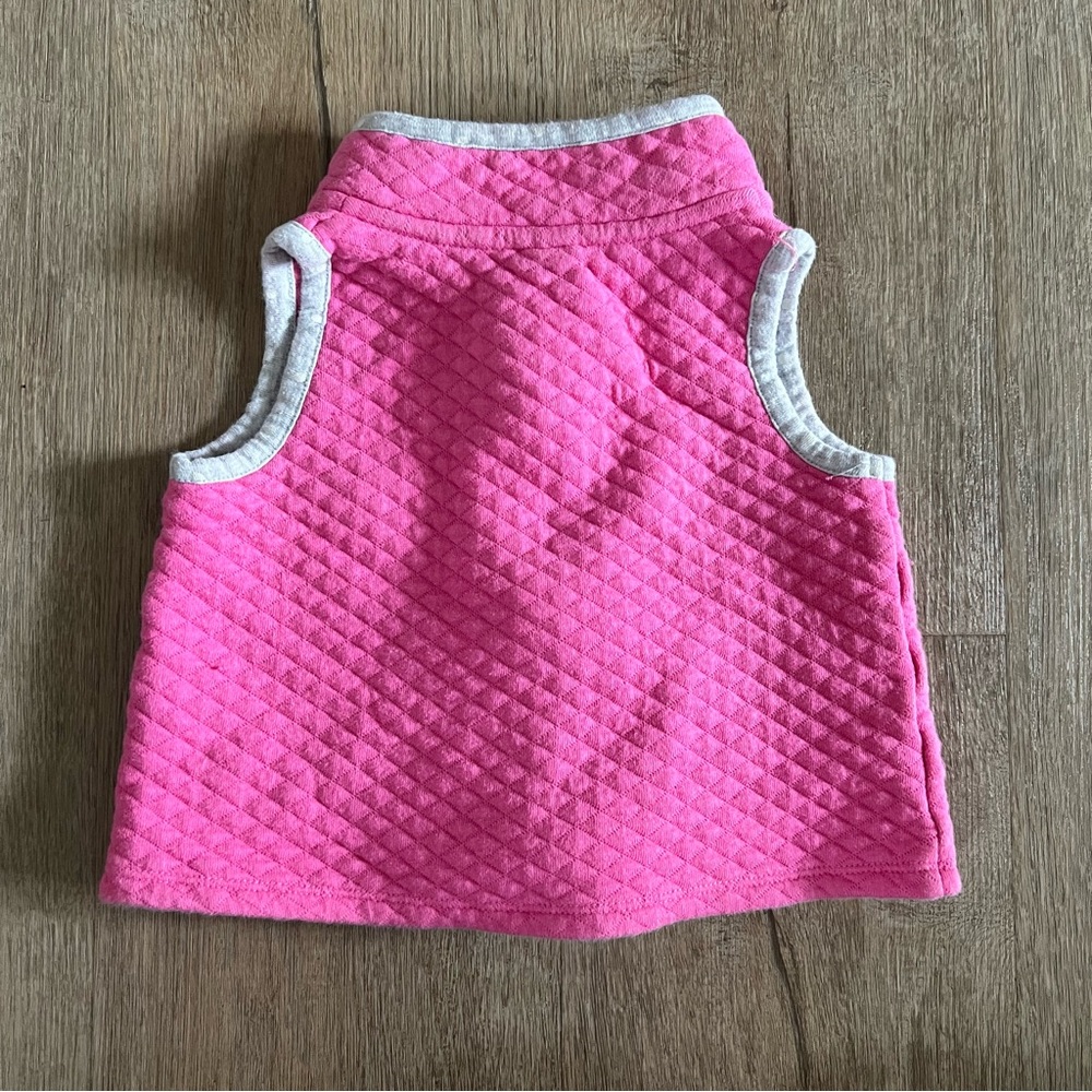 Baby Girl Quilted Vest Set - 12M - Lot of 2 Hooded & Sleeveless Zip Vests - Picture 6 of 7
